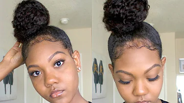 CURLY SLEEK HIGH BUN TUTORIAL | NATURAL HAIR