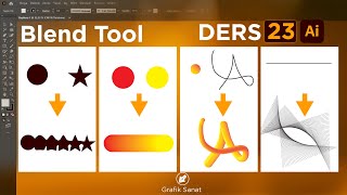 Adobe Illustrator Dersleri  cc 2022 / blend tool 23 by Adem Karaaslan 2,259 views 2 years ago 8 minutes, 41 seconds