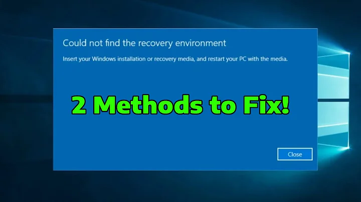 How to Fix Could Not Find The Recovery Environment Windows 11 | Fix Can't reset Windows 10 8 & 7