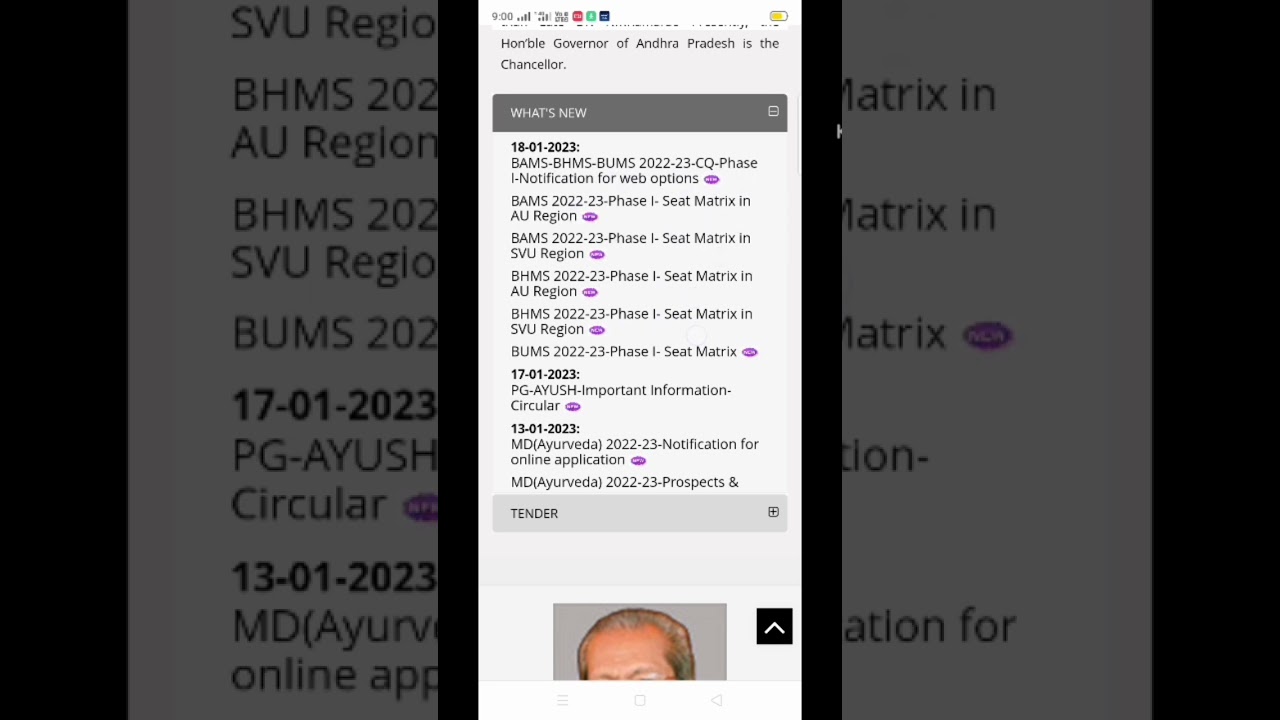 DR YSR University BAMS,BHMS, Bums Web Options,seat Matrix Notification Released