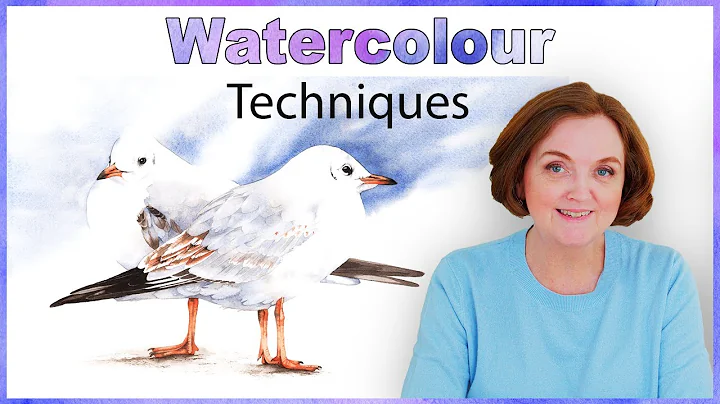 How to paint a Seagull in watercolor || Including watercolor edges