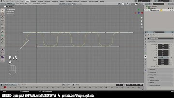Blender - Create a Sine Wave, with Bézier Curves - Ultra Fast