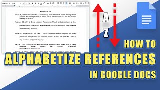 [HOW-TO] AUTOMATICALLY ALPHABETIZE References & Lists in GOOGLE DOCS (The Easy Way!) screenshot 3