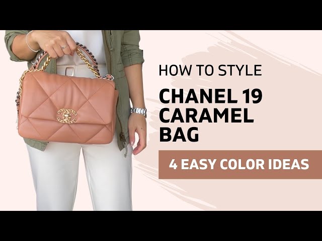 Chanel 19 bag outfit idea  Beige bag outfit, Beige purse outfit, Chanel 19  bag