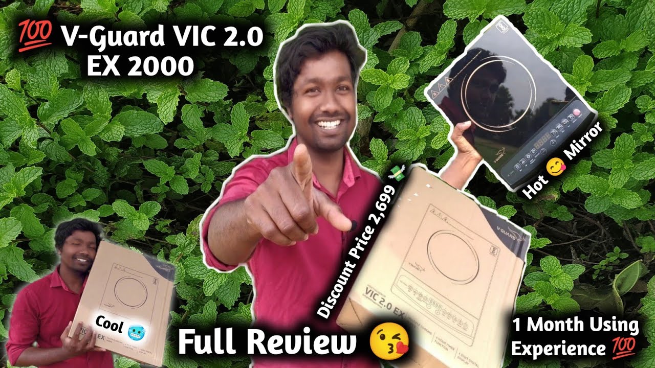 Best V-Guard VIC 2.0 EX 2000 Watt Induction cooktop (Full Copper coil) Full Review 😋
