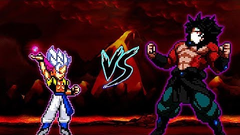 Gogeta Ultra Ego Instinct V2 OP VS Dark Limit Break Broly SSJ4 V6 OP in Mugen