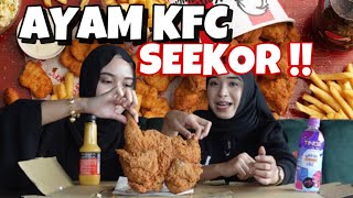 WHOLE AYAM KFC EXTRA CHEESE !! FATIN KELAPARAN ..