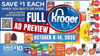 *50% Off Halloween* Kroger FULL Ad Preview for 10/8-10/14 | Buy 5 Save $1 Each Mega Sale &amp; MORE