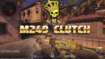 CS:GO - n8n - map CACHE - m249 1v4 clutch