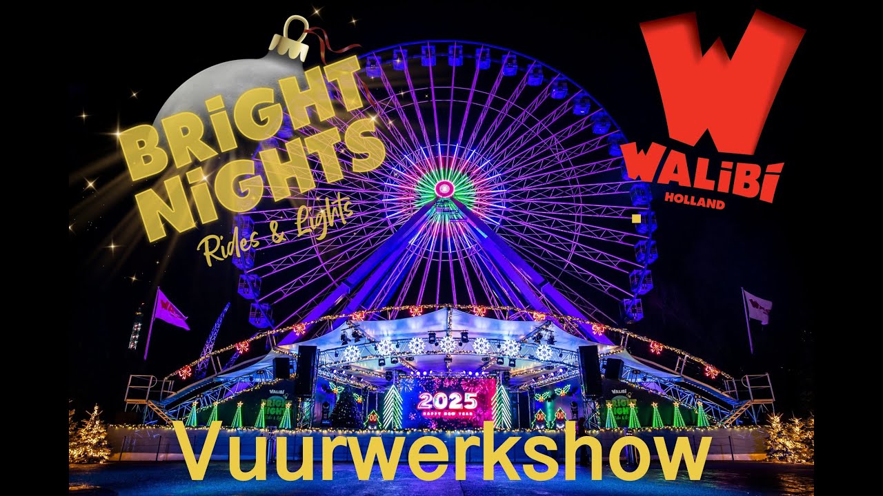 Walibi Bright Nights 2024! EINDSHOW met vuurwerk!