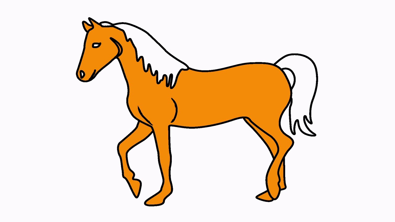 How to Draw a Horse After Writing Letter H - LetterToons
