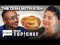 Gregory gourdet teaches kristen kish awesome sauces  top chef  the dish with kish s21 e5  bravo