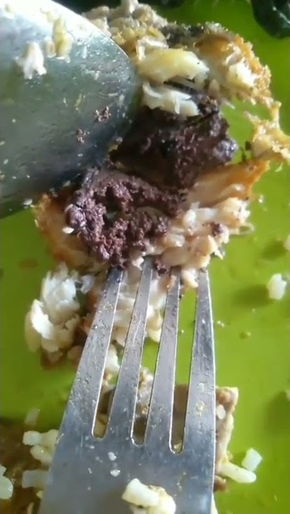 Udah terlanjur makan, dikit lagi abis taunya ada belatung nya!!! Bgst!!! 🤮