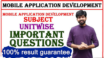 mobile application development subject unit wise important questions jntuh r18 | MAD subject imp