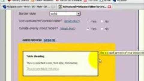 MySpace Layout Tutorial