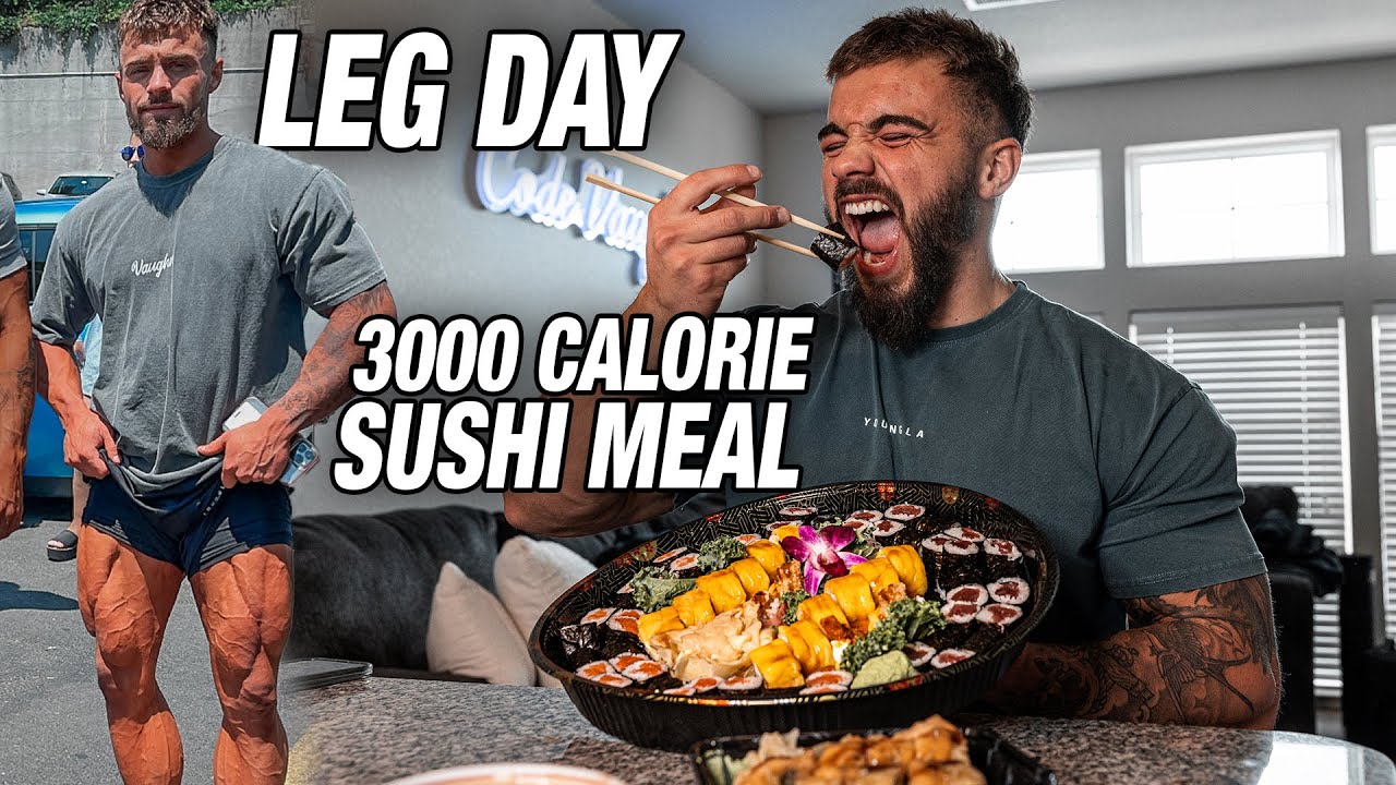 EPIC SUSHI CHEAT MEAL & LEG DAY - YouTube
