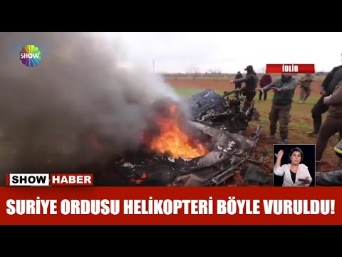 Suriye ordusu helikopteri böyle vuruldu!