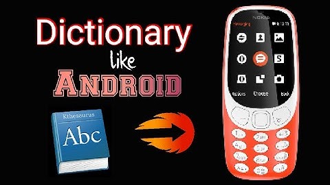 Dictionary in Nokia3310 keypad phone 😎