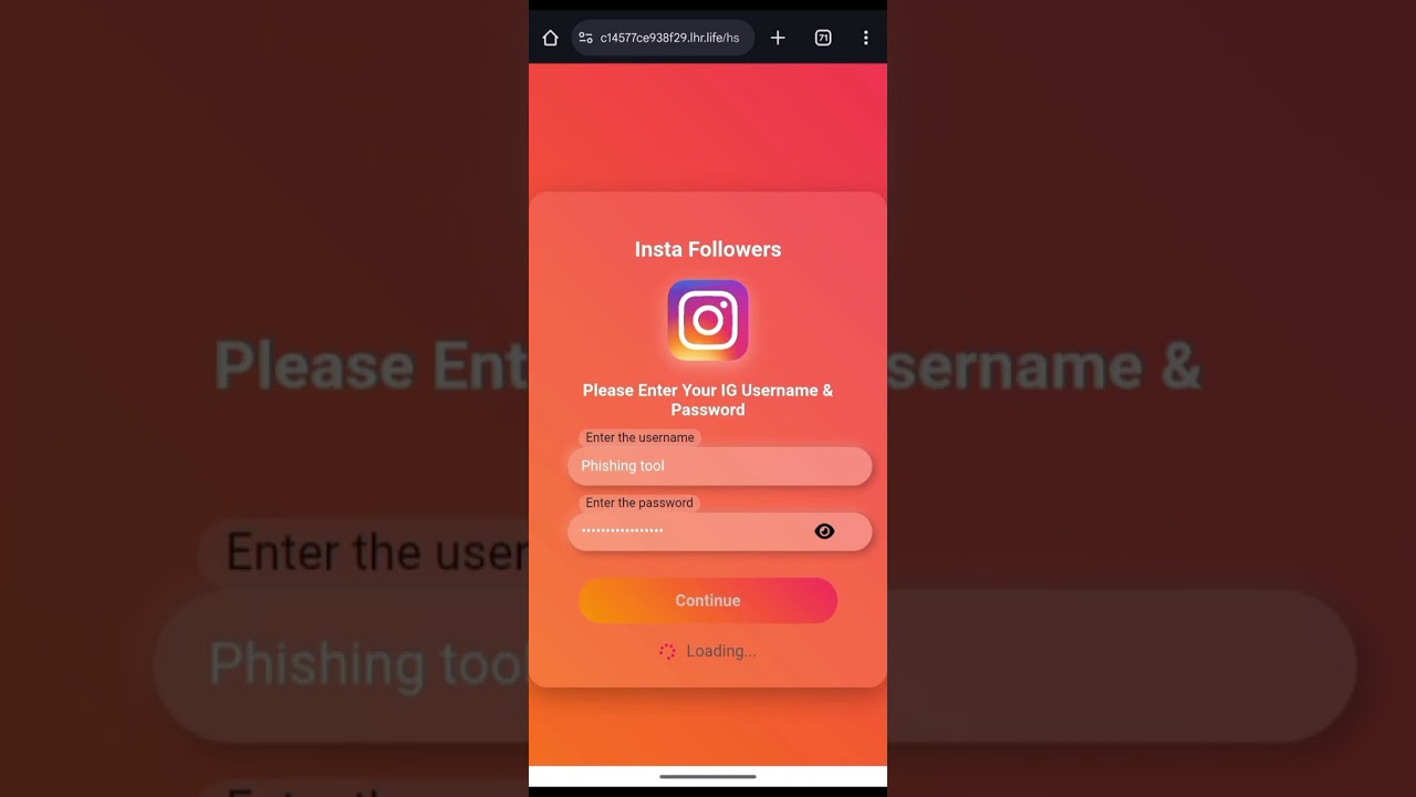 Instgram phishing Pro
