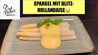 Spargel mit einfacher Hollandaise 🤤