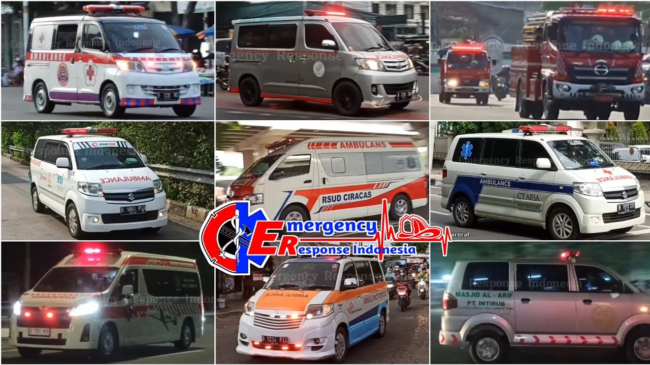 Compilation Videos Ambulance and Fire Truck In Jakarta, Indonesia ( Emergency Response )