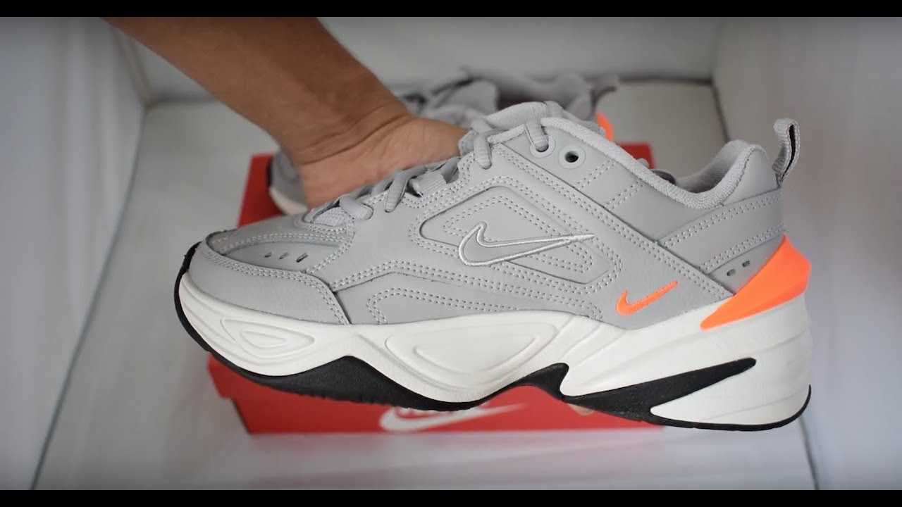 nike m2k grey orange