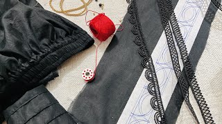 Stitching of very beautiful trouser/sleeve design.آپ کے ٹروزر کے لیے ایک نیا اوررائل ڈیزائن