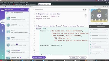 Simulador aleatorio de actor de culebrón micro:bit Python TIC ESO Bachillerato IES Monterroso