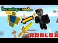 Becoming A Noob in Roblox Skywars (painful)