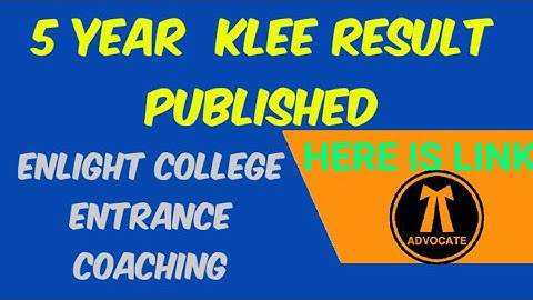 5 YEAR LLB RESULT PUBLISHED LINK IS HERE KLEE 2021 RESULT