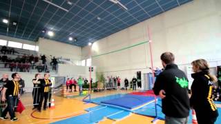 World record for the high jump on jumping stilts way front flip 2,8 m M.Piulunkovskii Russia