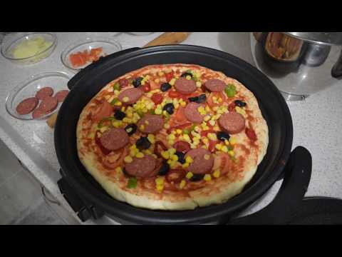 Pizza tarifi  En kolay pizza yapılışı. Pizza tavası ile nasıl yapılır?