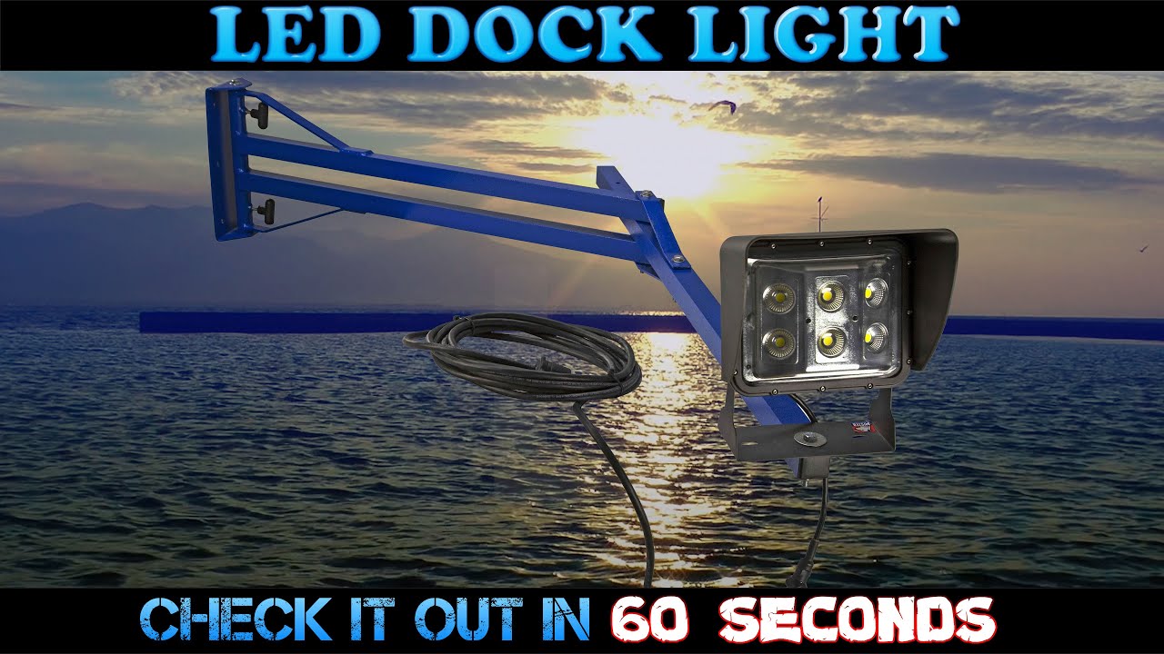 LED Boating Dock Light - 6' Switch Blade Dock Light - 5400 Lumens