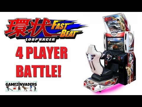 FAST BEAT LOOP RACER GT! [Arcade Coin Op] 4 Player Battle