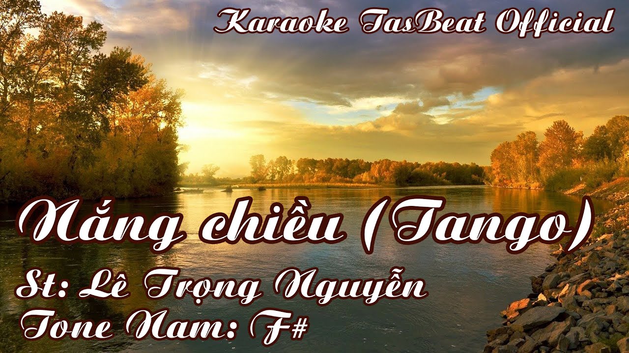 Karaoke Nắng Chiều (Tango) Tone Nam | TAS BEAT