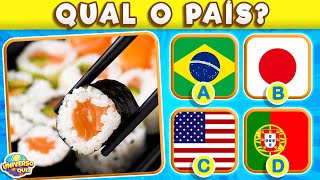 Adivinhe os PAÍSES pelas COMIDAS  Adivinhe as Comidas mais Populares do Mundo