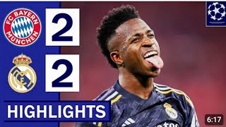 ⚽⚽Bayern Munich vs Real Madrid (2-2) HIGHLIGHTS: Vinicius 2x,Kane \& Sane GOALS!