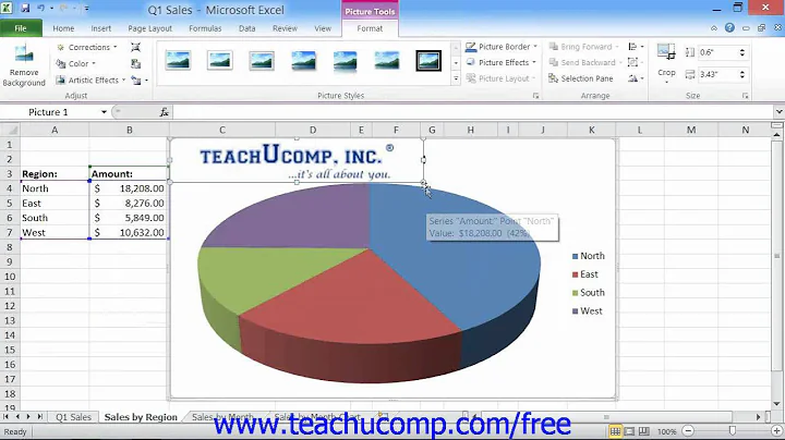 Excel 2010 Tutorial Inserting Objects into a Chart Microsoft Training Lesson 29.2