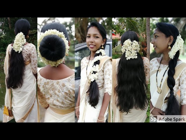 Rajesh | Hairstyles kerala, Hair style on saree, Indian hairstyles