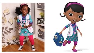 Doc McStuffins Halloween Costume   Hair Tutorial w/ Curly Q's