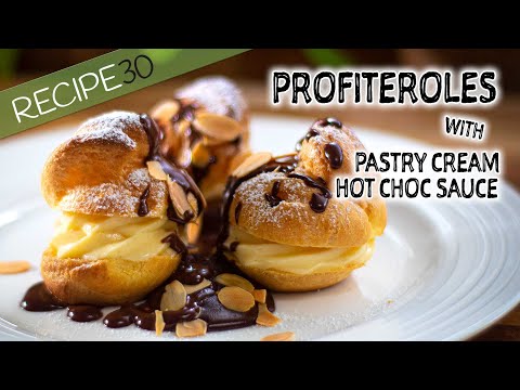 Your Hot Choc, Cream Puffs are here! Profiteroles with Hot Chocolate Sauce