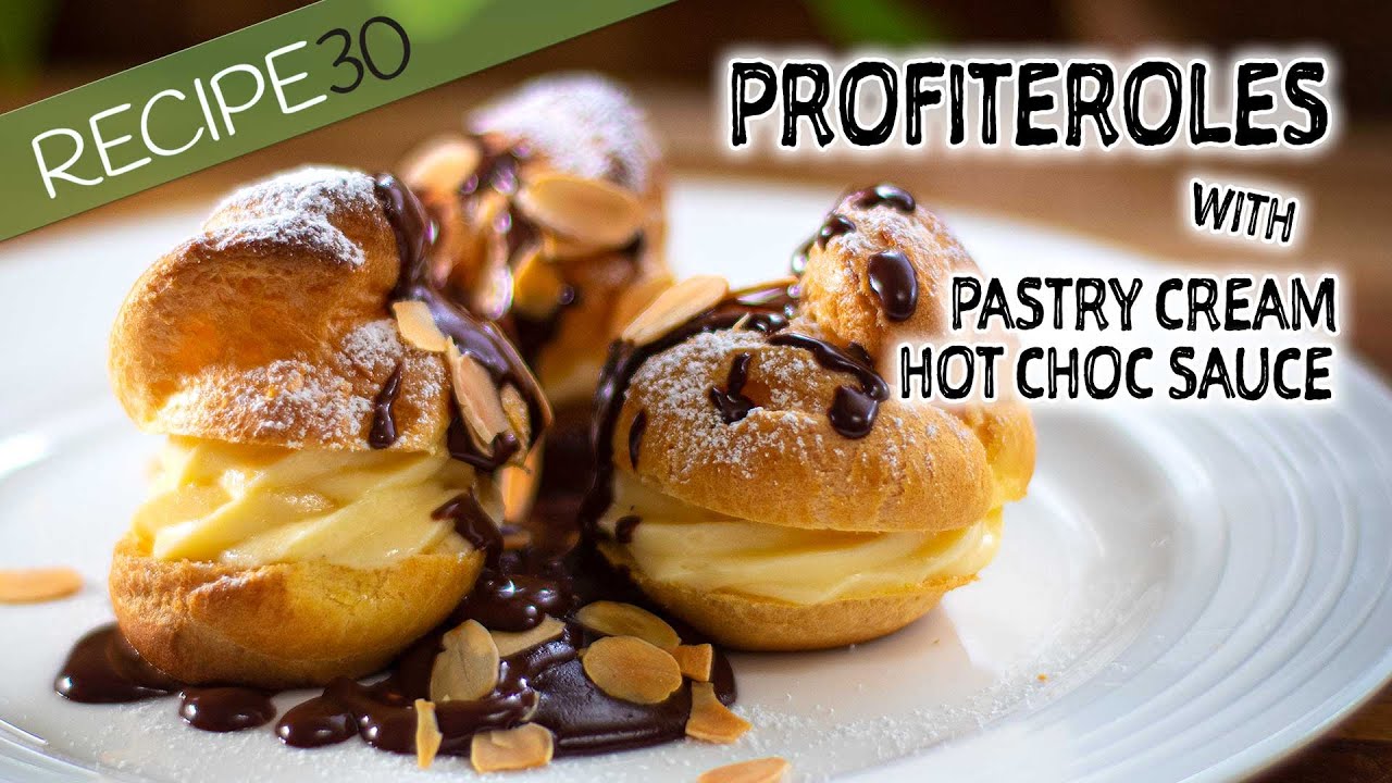 Your Hot Choc, Cream Puffs are here! Profiteroles with Hot Chocolate Sauce