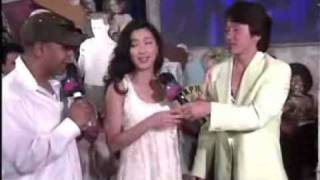 Michelle Yeoh and Jackie Chan on Supercop promotion