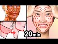 20mins face lift exercises for beginners reduce jowls laugh lines double chin