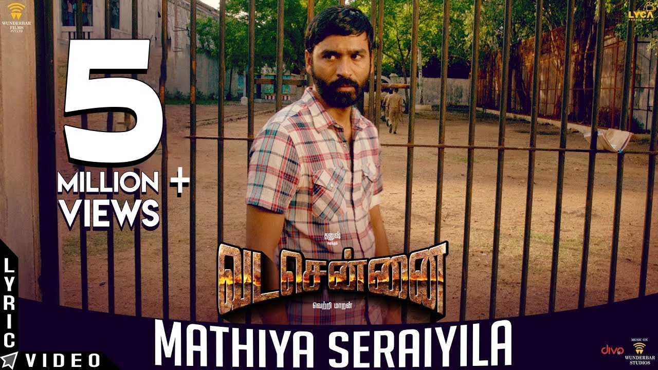 VADACHENNAI   Mathiya Seraiyila Lyric Video  Dhanush  Vetri Maaran  Santhosh Narayanan