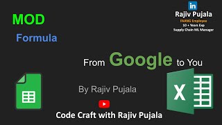 23. Master MOD Function in Excel & Google Sheets | Simplified by a Googler