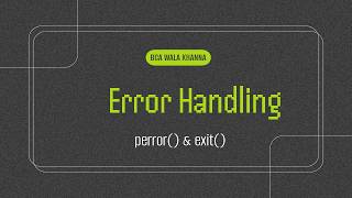Error Handling in C Language