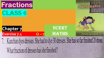 Fraction | Class 6 | CBSE Math | NCERT | Chapter 7 | Exercise 7.1| Q 7 || CBSE INDIA II