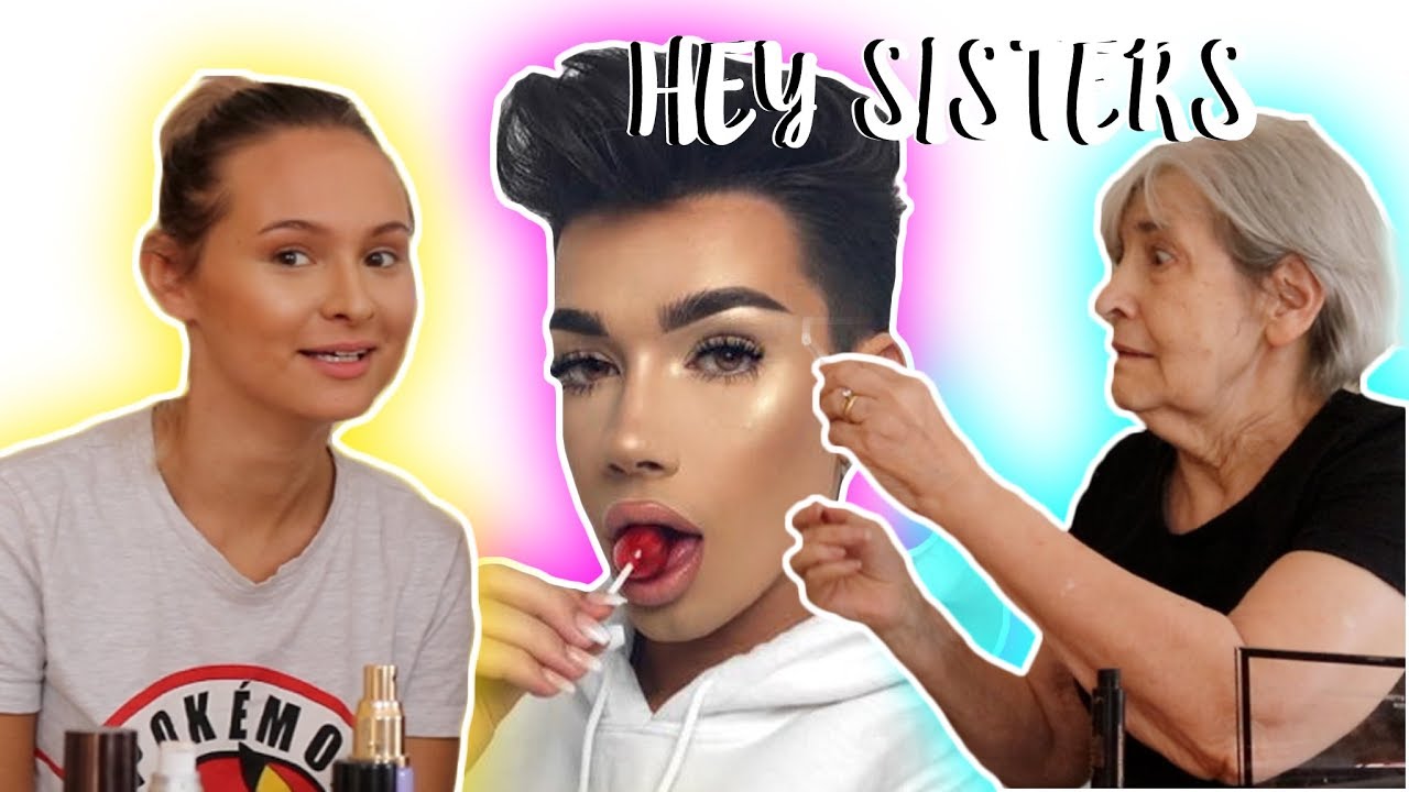 makeup artist MY GRANDMA TRIED FOLLOWING A JAMES CHARLES MAKEUP TUTORIAL