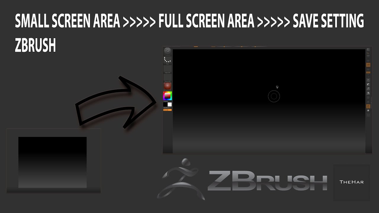 zbrush change screen size